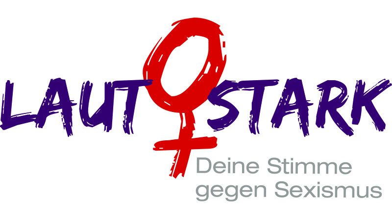 Logo "LAUT♀STARK - Deine Stimme gegen Sexismus"